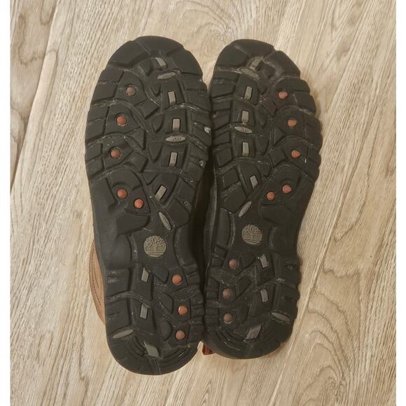 Timberland Men's Brown Leather Waterproof Hiking Trail Boots Size 11W Wide - Picture 6 of 8